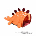 Túnel de juguete de gato de dinosaurio plegable lindo gatito